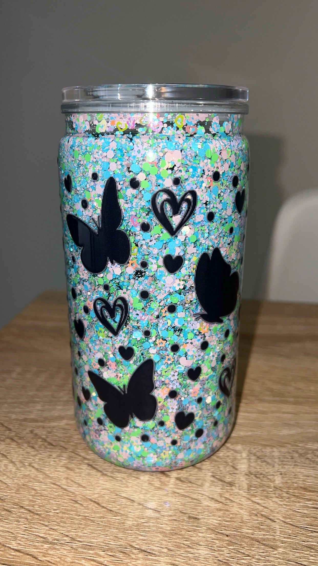 *CUSTOM* 16oz Acrylic Snow Globe Tumbler