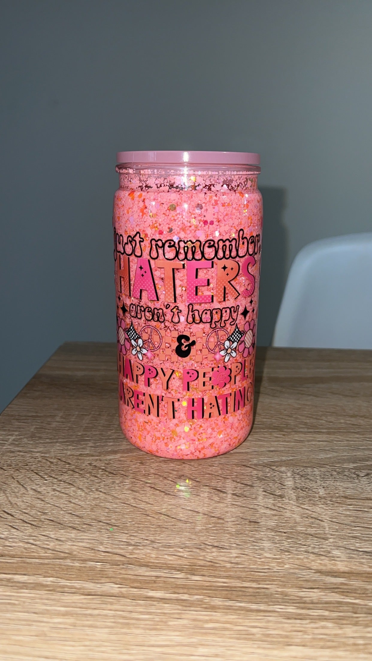 *CUSTOM* 16oz Acrylic Snow Globe Tumbler